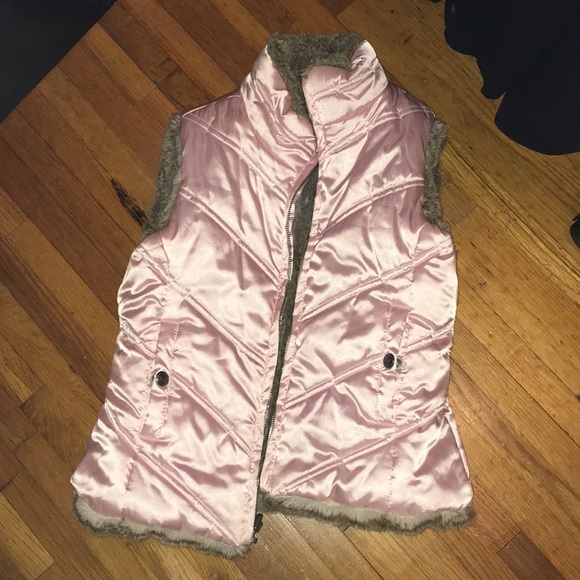 GAP reversible fur vest L 10 girls - Picture 1 of 5